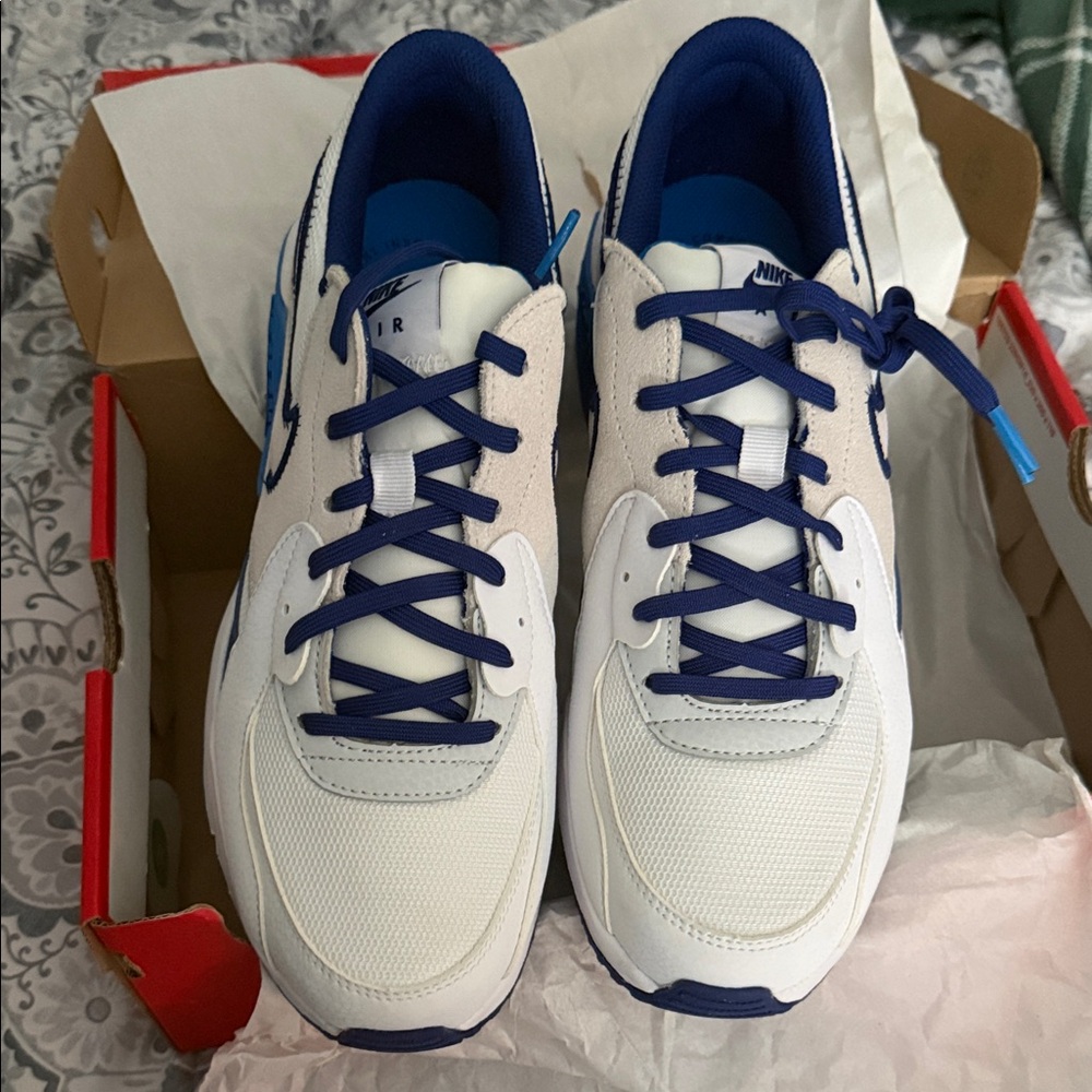 Nike Men's Athletic Shoes in White and Blue